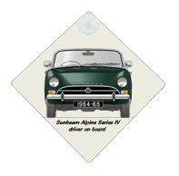 Sunbeam Alpine Series IV 1964-65 Car Window Hanging Sign